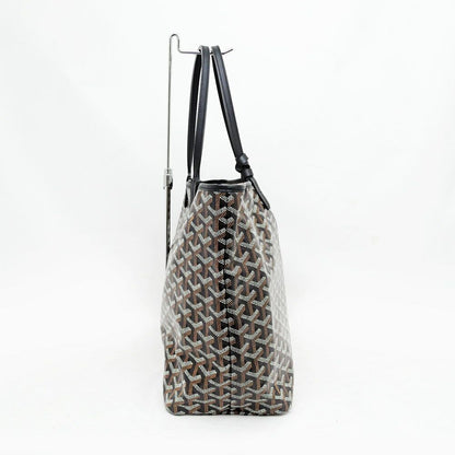 Goyard Saint Louis PM Black Leather Tote Bag — view 3