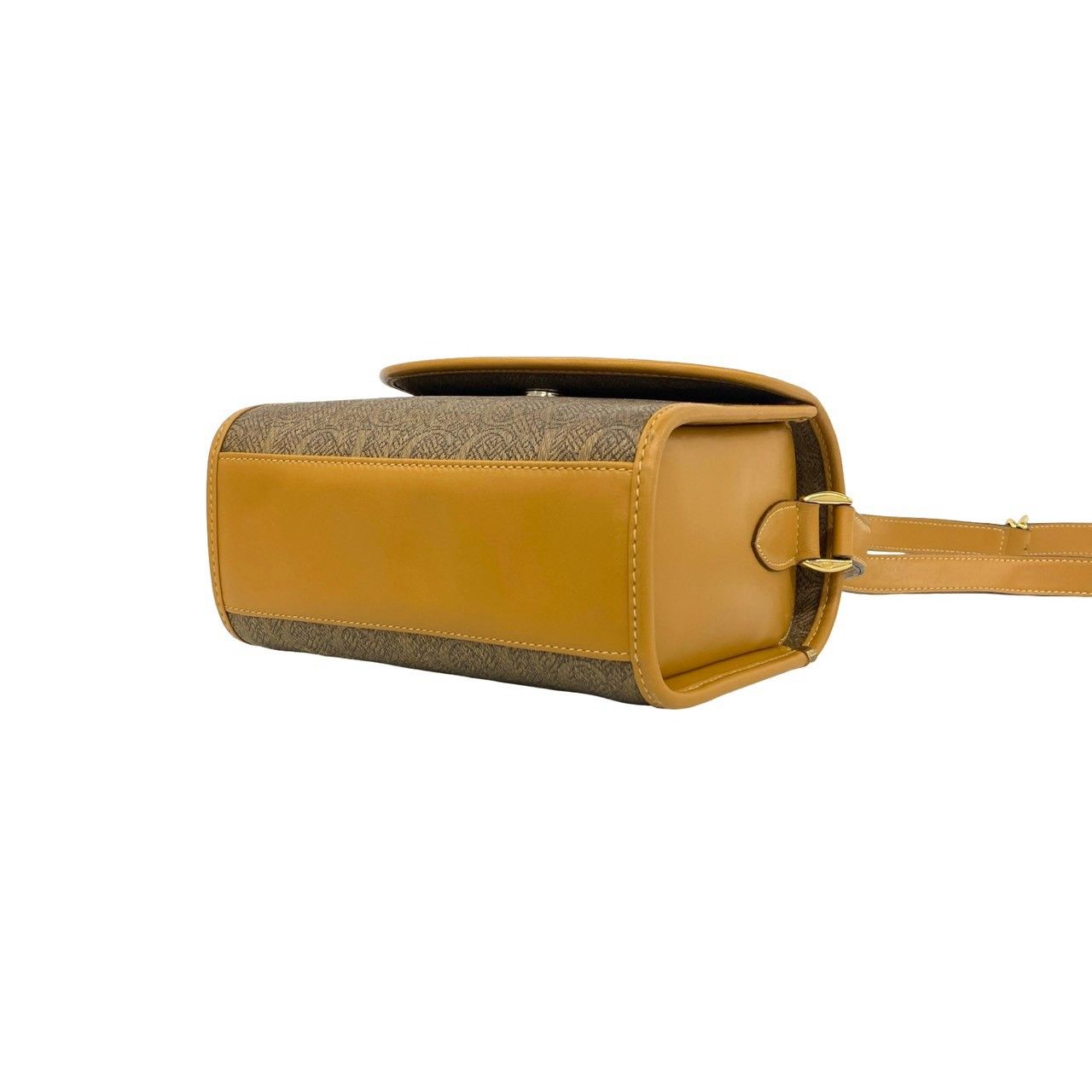 Gucci Vintage GG Logo Pattern Leather Shoulder Bag Pochette Brown — view 8
