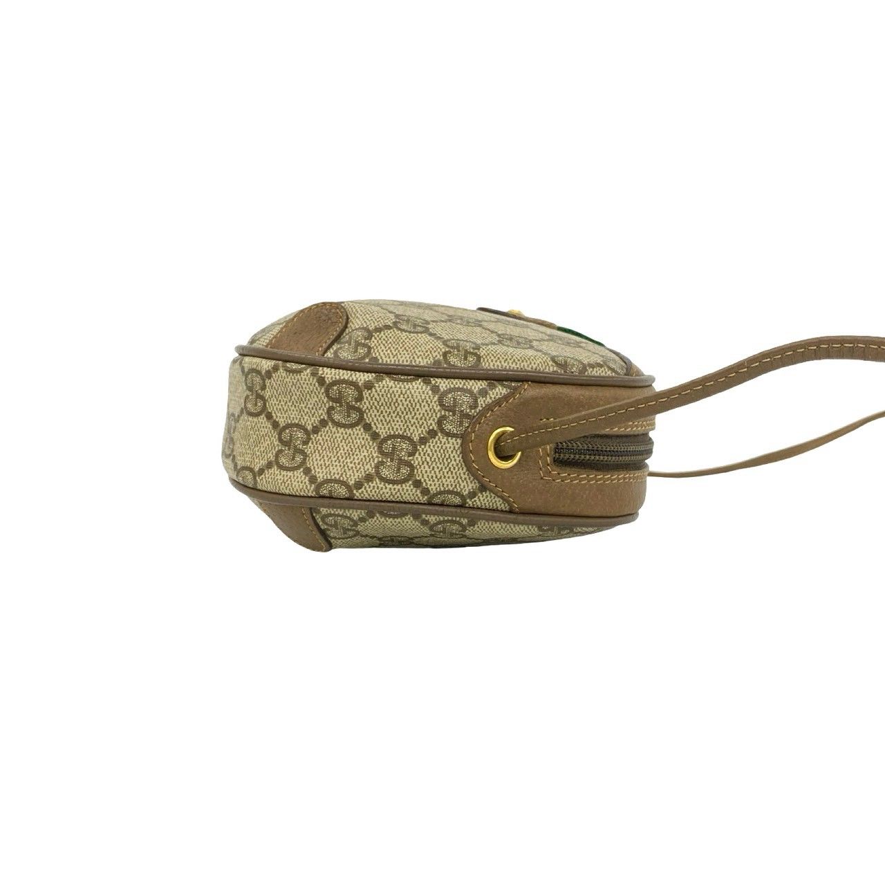 Gucci Vintage Sherry Line GG Logo Pattern Leather Shoulder Bag Pochette Brown — view 6