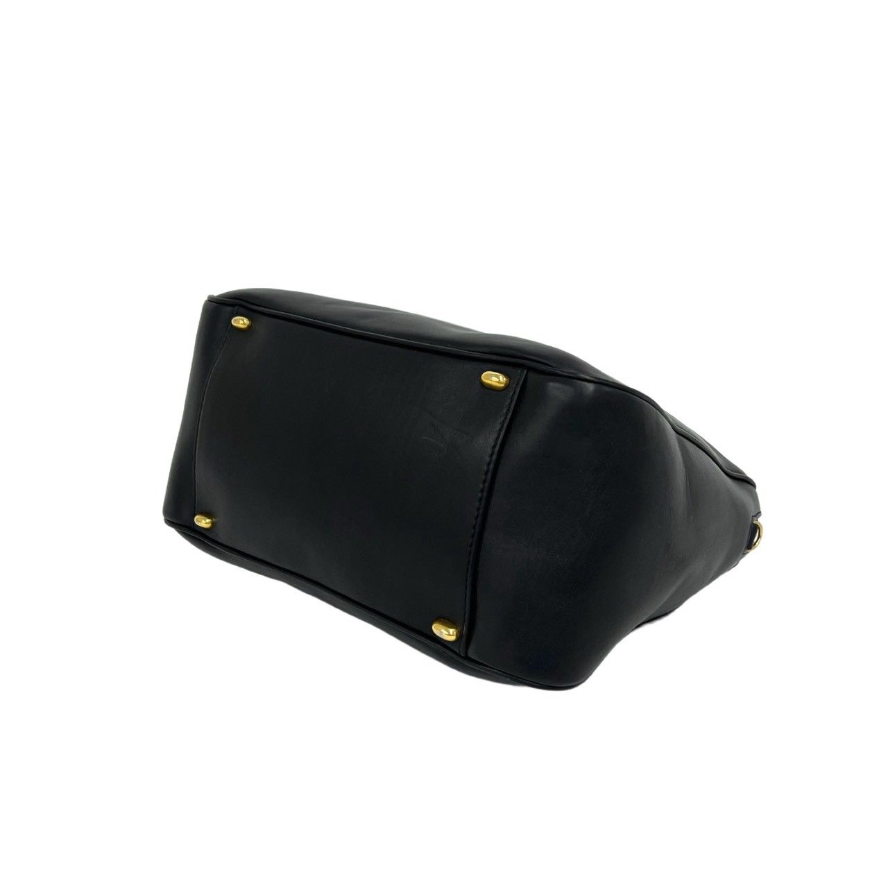 Celine Vintage Sta Logo Leather Mini Boston Bag Black — view 8