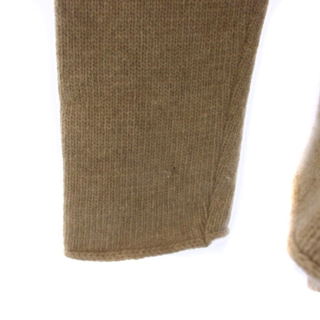 Max Mara Knit Cardigan Long Sleeve Waist Ribbon Wool Cashmere Beige M — view 7