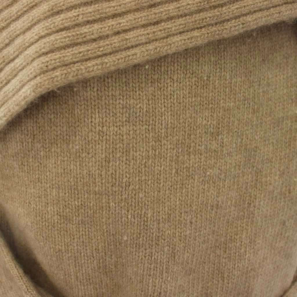 Max Mara Knit Cardigan Long Sleeve Waist Ribbon Wool Cashmere Beige M — view 8