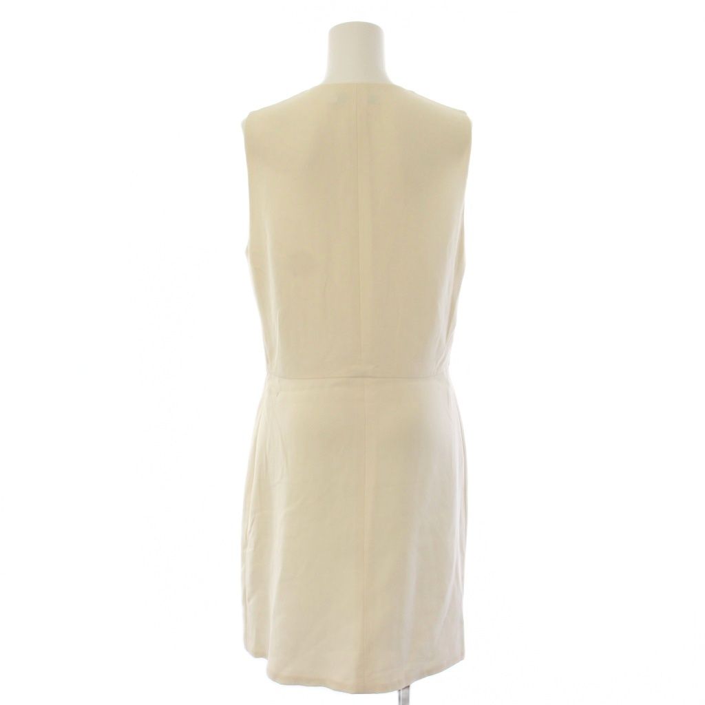 Dior Silk Ruffle Dress Knee-length Sleeveless White — view 3