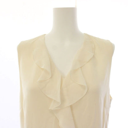 Dior Silk Ruffle Dress Knee-length Sleeveless White — view 5