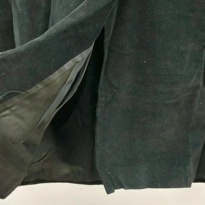 Dolce & Gabbana Long Coat Deep Green Corduroy Gold Color Long Sleeve 46 — view 5