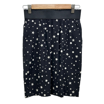 Dolce & Gabbana Skirt S Black White Knee-length Dot Pattern 36