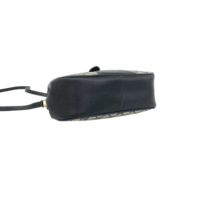 Gucci Vintage GG Logo Pattern Leather Shoulder Bag Pochette Navy — view 7
