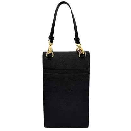 Prada 2-Way Triangle Logo Saffiano Mini Chain Shoulder Bag Crossbody Leather — view 2