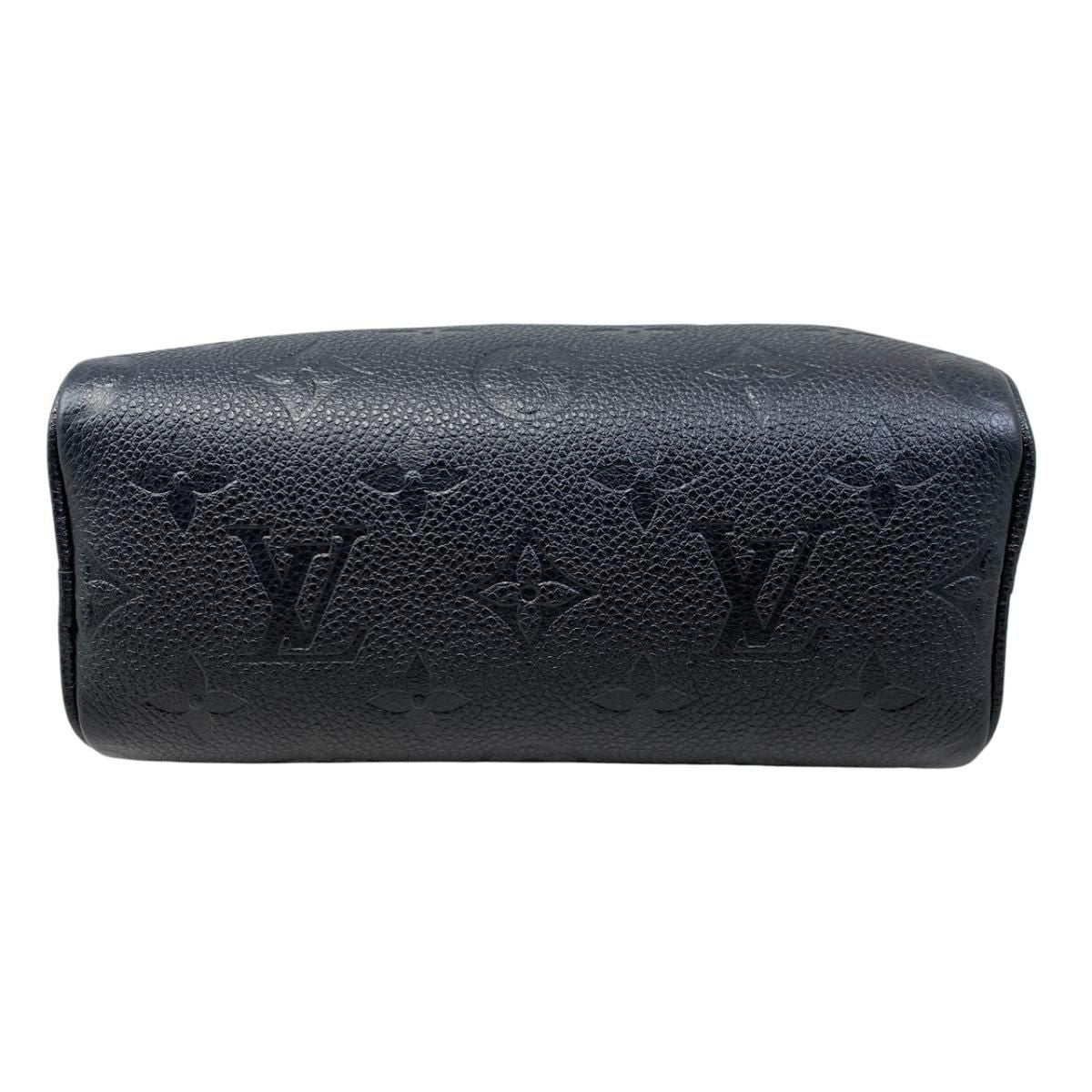 Louis Vuitton Shoulder Bag Nano Speedy Monogram Leather Noir Black — view 3