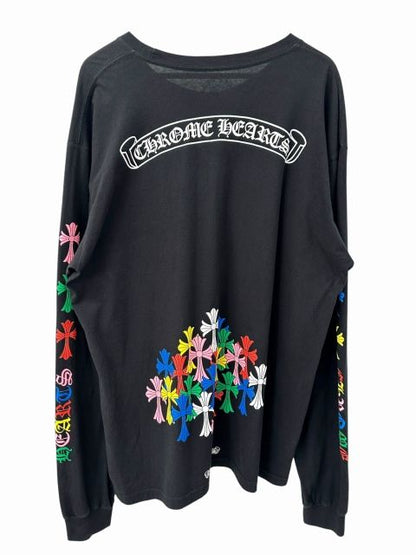 Chrome Hearts CH Long Sleeve T-Shirt Mltcol Cem Multi Cemetery Cross Print Logo — view 2