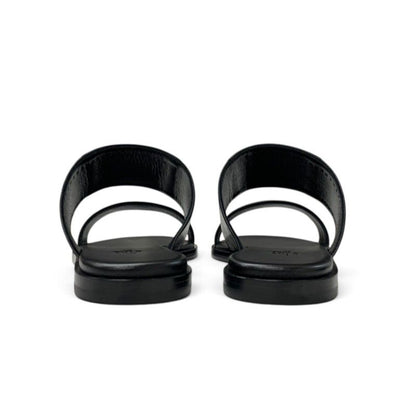 Hermes Mona Sandals Shoes Leather Black — view 5
