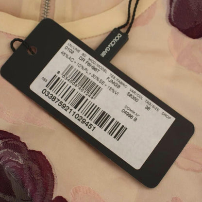 Dolce & Gabbana Dress Knee-length Sleeveless Floral Silk Pink Beige Black 36 — view 5