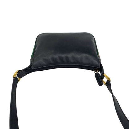 Gucci Vintage Sherry Line Leather Shoulder Bag Pochette Crossbody Black — view 4