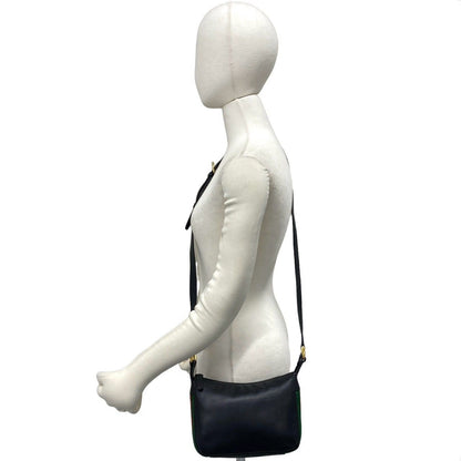 Gucci Vintage Sherry Line Leather Shoulder Bag Pochette Crossbody Black — view 2