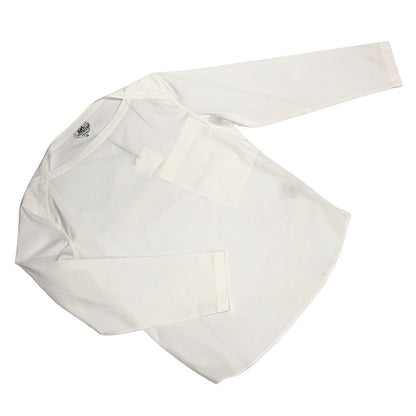 Hermes Cotton Shirt Pullover Top White Boat Neck Vintage Sweater