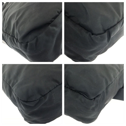 Prada Tessuto Black Silver Nylon Shoulder Bag — view 3