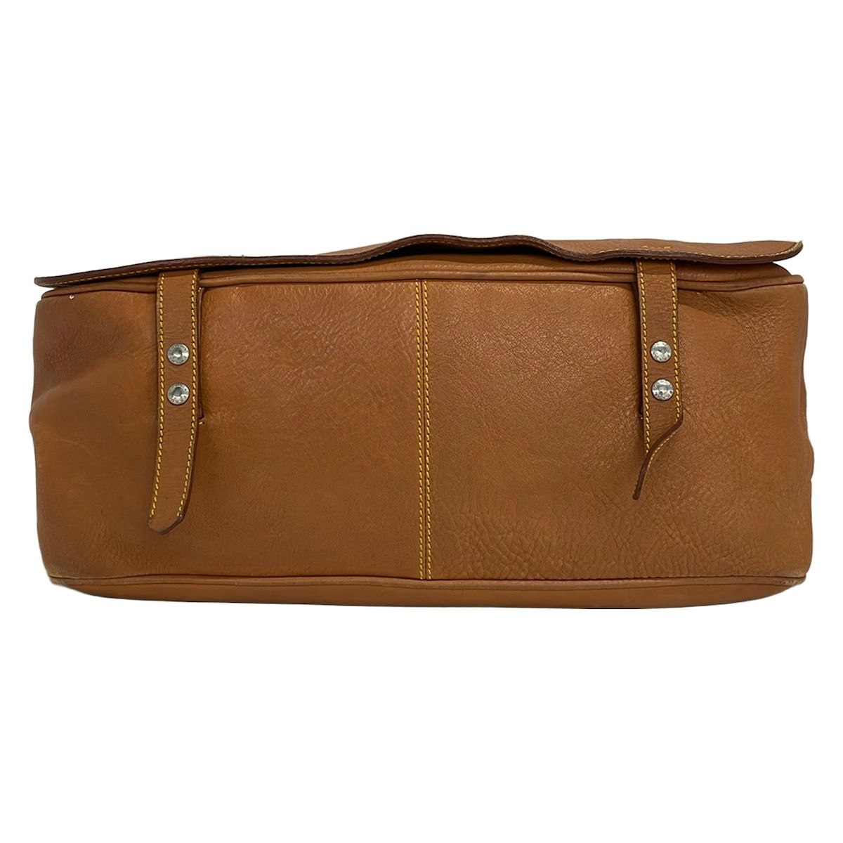 Prada Shoulder Bag Light Brown Triangle Logo All Leather — view 5