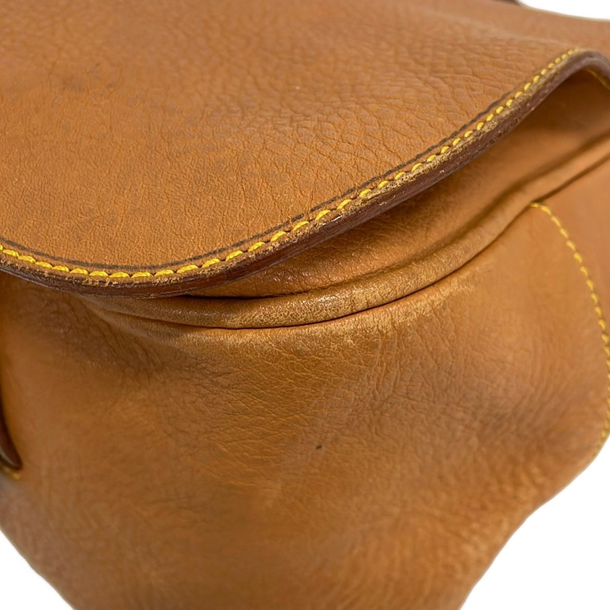Prada Shoulder Bag Light Brown Triangle Logo All Leather — view 6