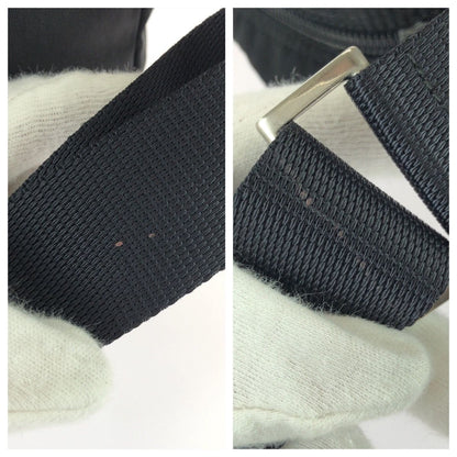 Prada Tessuto Black Silver Nylon Shoulder Bag — view 6