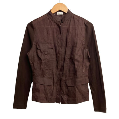 Brunello Cucinelli Long Sleeve Shirt Blouse M Dark Brown 42