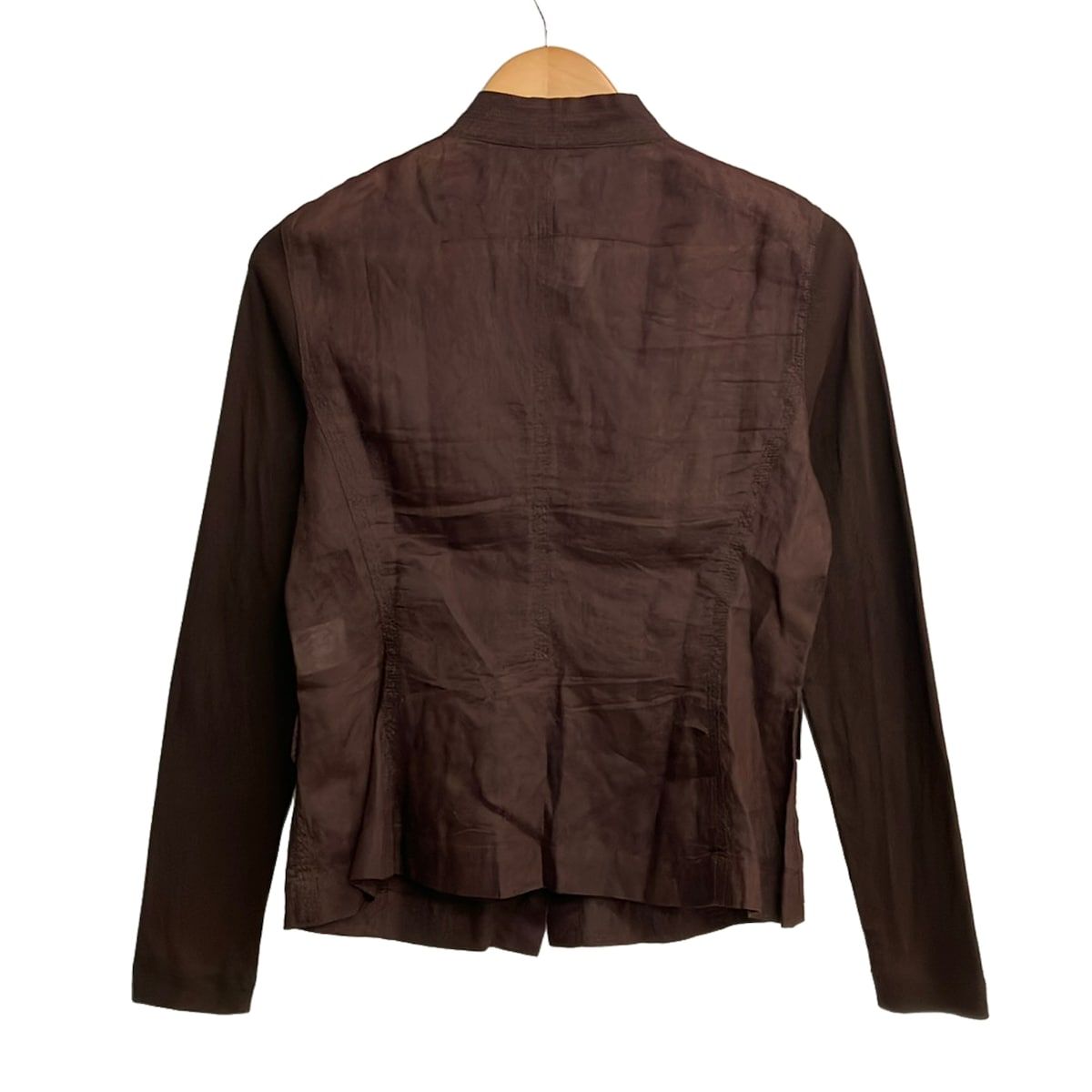 Brunello Cucinelli Long Sleeve Shirt Blouse M Dark Brown 42 — view 2