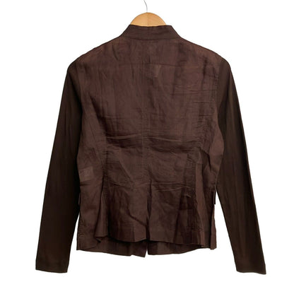Brunello Cucinelli Long Sleeve Shirt Blouse M Dark Brown 42 — view 2