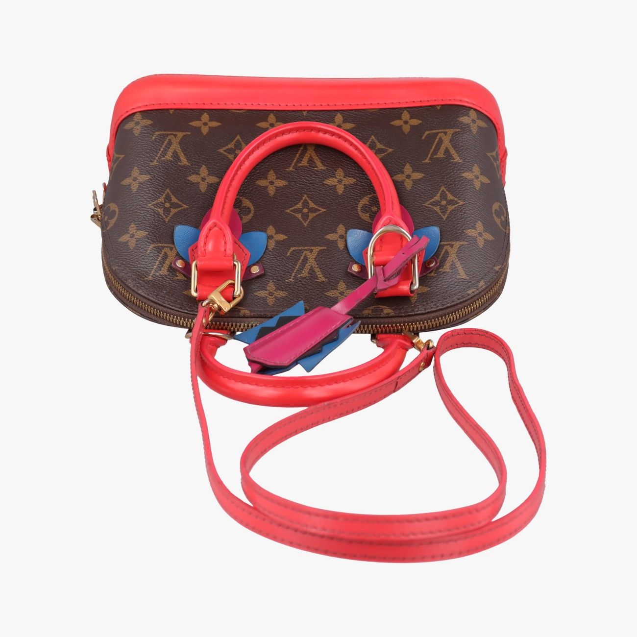 Louis Vuitton Alma BB Monogram Brown Flamingo Canvas Totem Handbag — view 8
