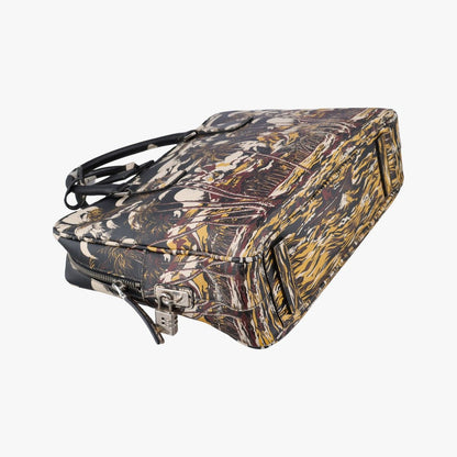 Prada Convertible Bauletto Flower Print Multicolor Saffiano Leather — view 5