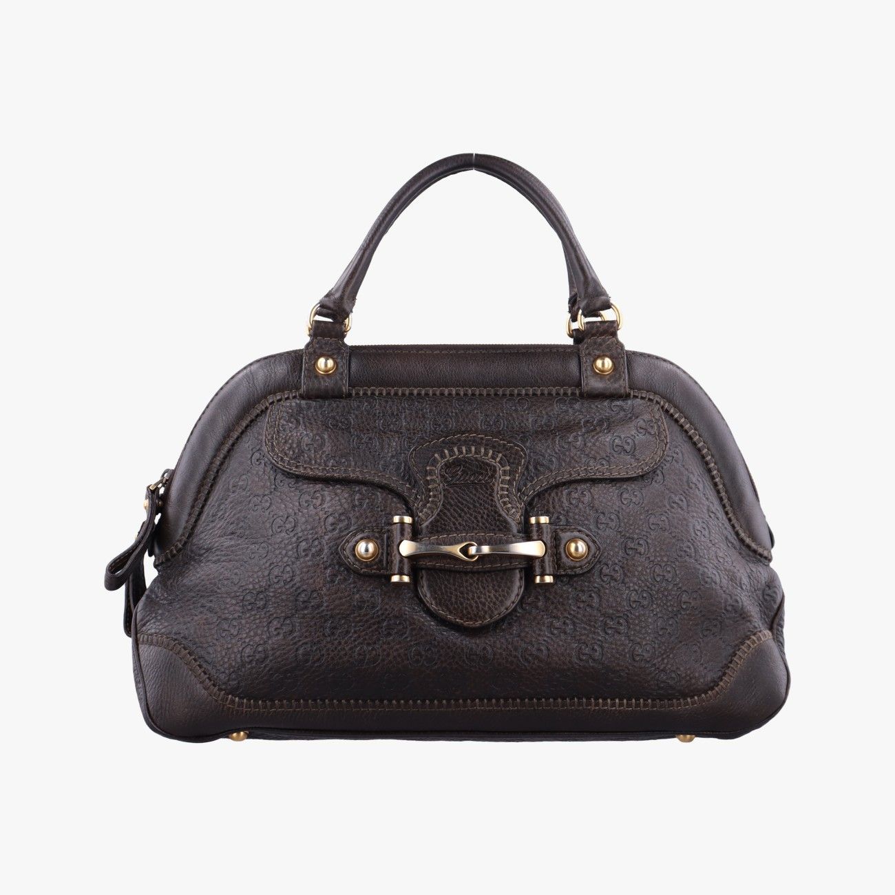 Gucci Guccissima New Pelham Horsebit Brown Leather