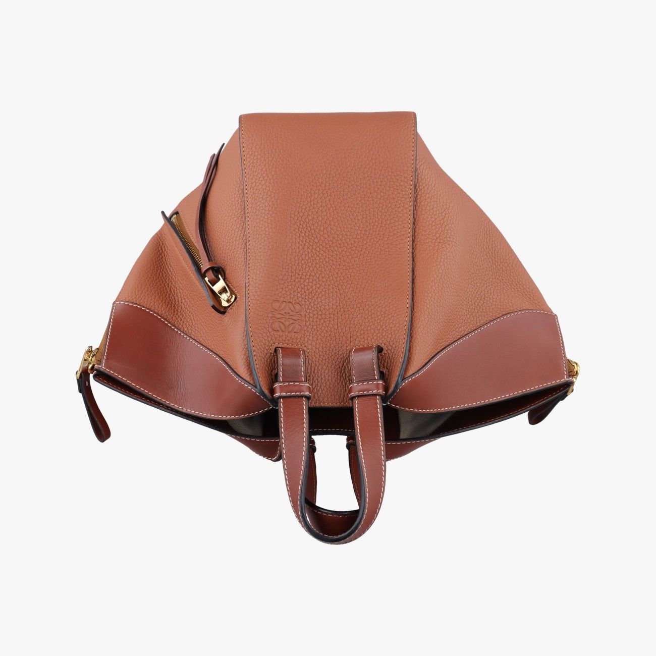 Loewe Hammock Brown Leather Shoulder Bag — view 8