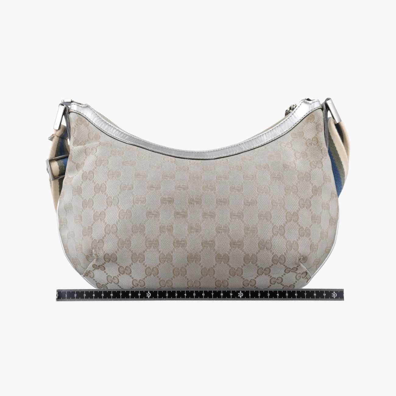 Gucci Sherry Line Gray Canvas Leather — view 2