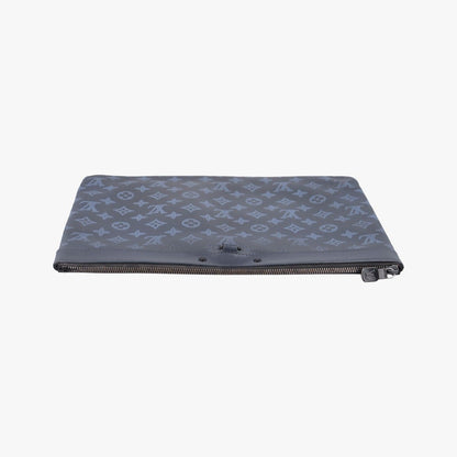 Louis Vuitton Discovery Pochette Gray Blue Sky Monogram Shadow Pouch — view 8