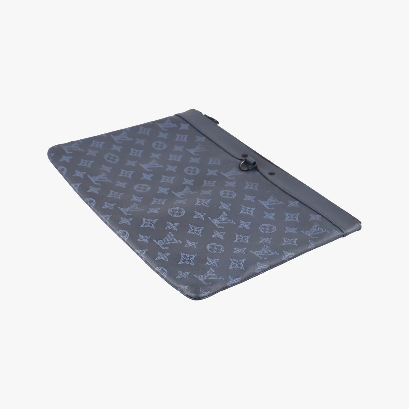 Louis Vuitton Discovery Pochette Gray Blue Sky Monogram Shadow Pouch — view 4