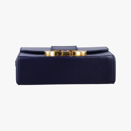 Dior 30 Montaigne Navy Leather Handbag — view 3