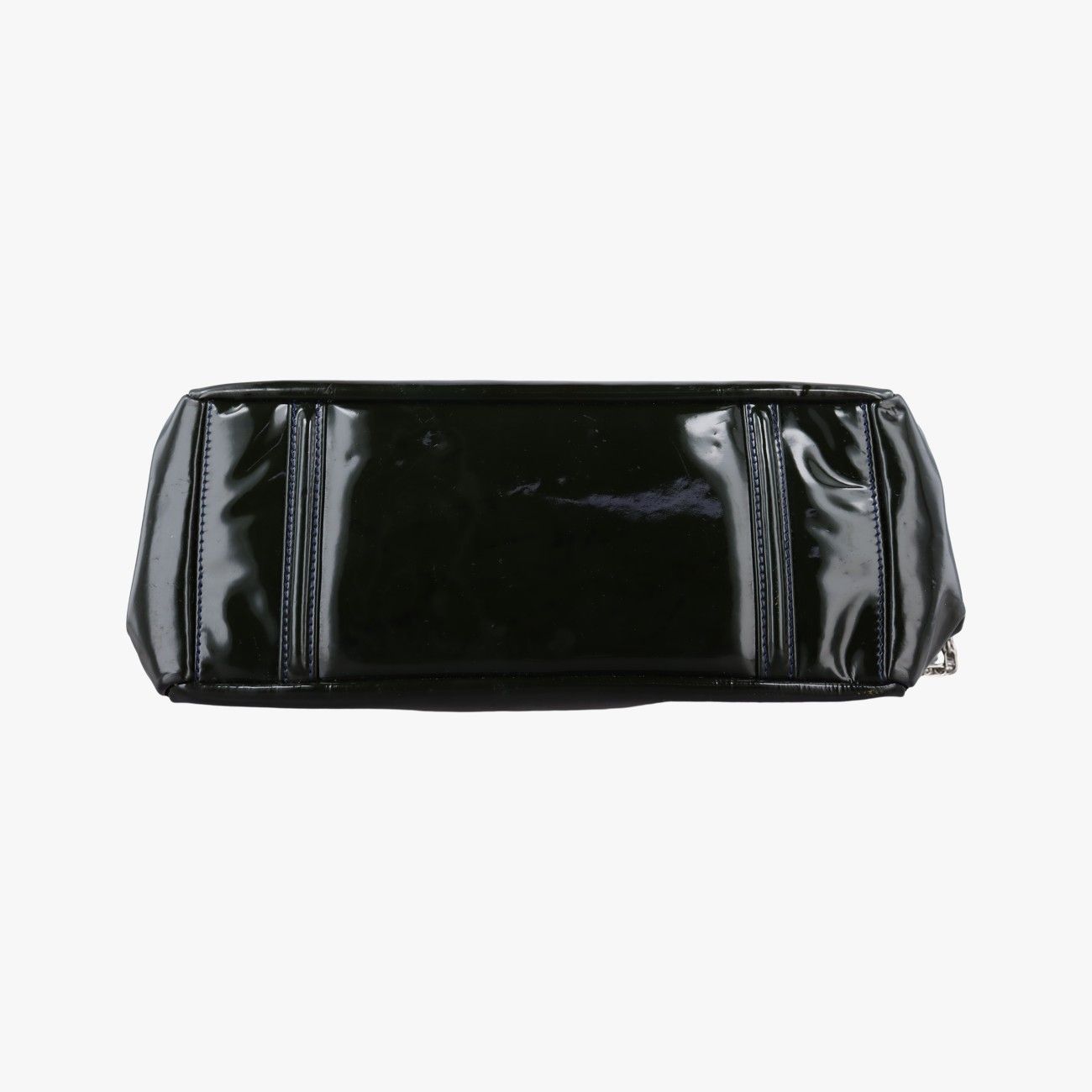 Chanel Chain Flap Bag Green Patent — view 3