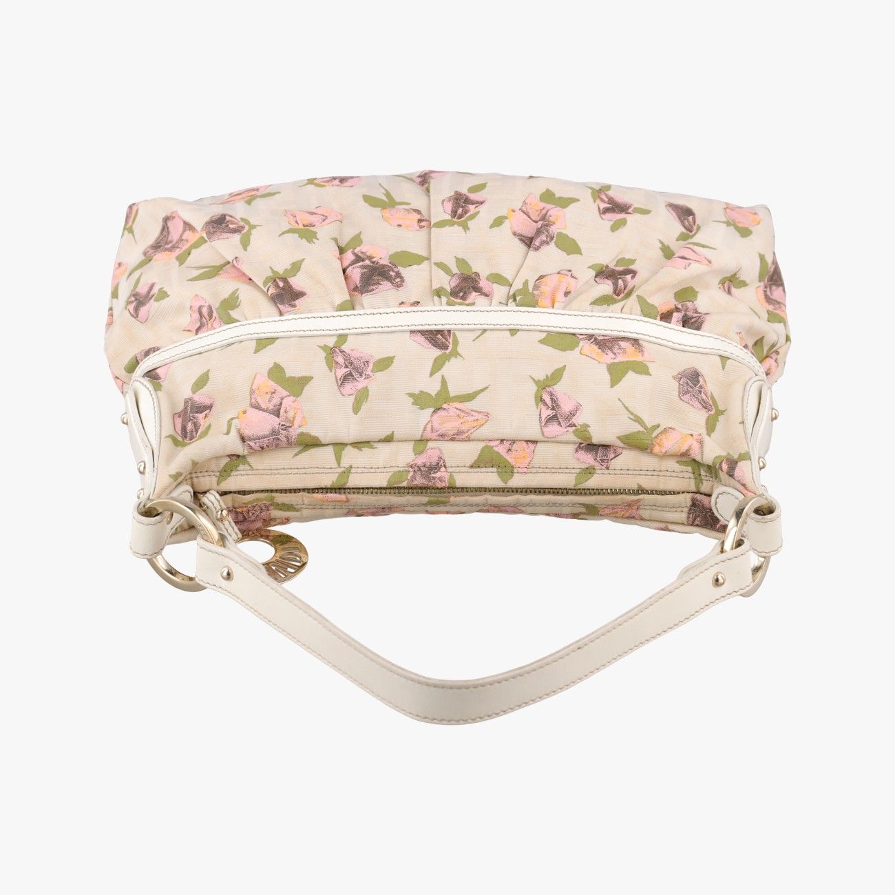 Fendi Zucca Print Chef Perforated Charm Multicolor Canvas Keychain — view 8