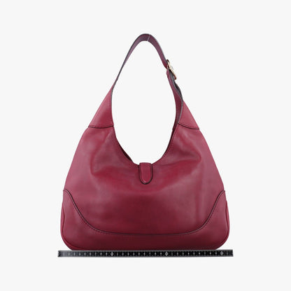 Gucci New Jackie Wine Red Leather Shoulder Bag — view 2