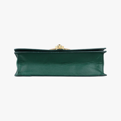 Prada Koror Chain Green Saffiano Leather 25 — view 3