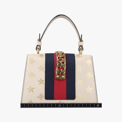 Gucci Sylvie White Leather Shoulder Bag — view 2