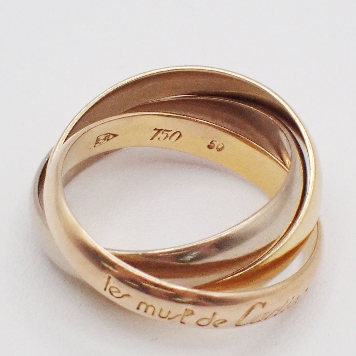 Cartier Trinity Classic Ring Gold Silver Pink — view 5
