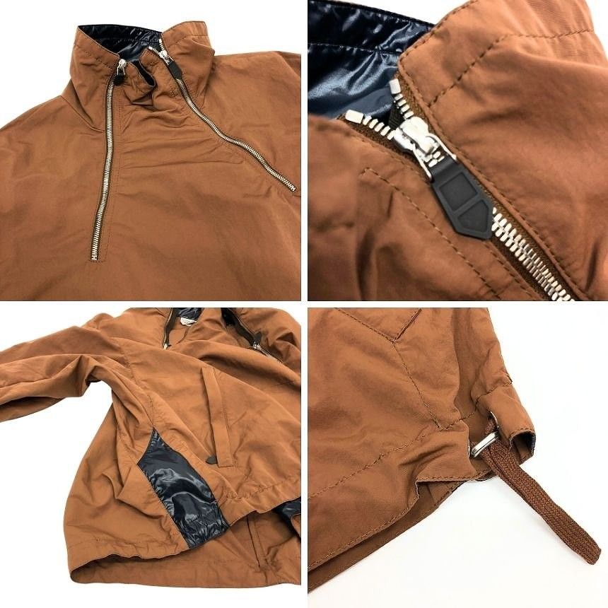 Hermes Anorak Nylon Jacket Brown Vintage — view 2