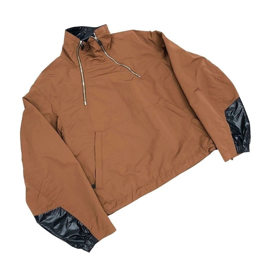 Hermes Anorak Nylon Jacket Brown Vintage