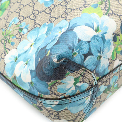 Gucci GG Blooms Supreme Floral Reversible Small Tote Shoulder Bag Beige Blue — view 3