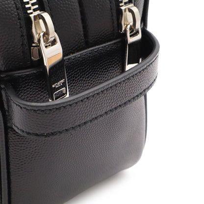 Saint Laurent Paris Exclusive Double Zip Clutch Grooming Case Leather Black — view 4