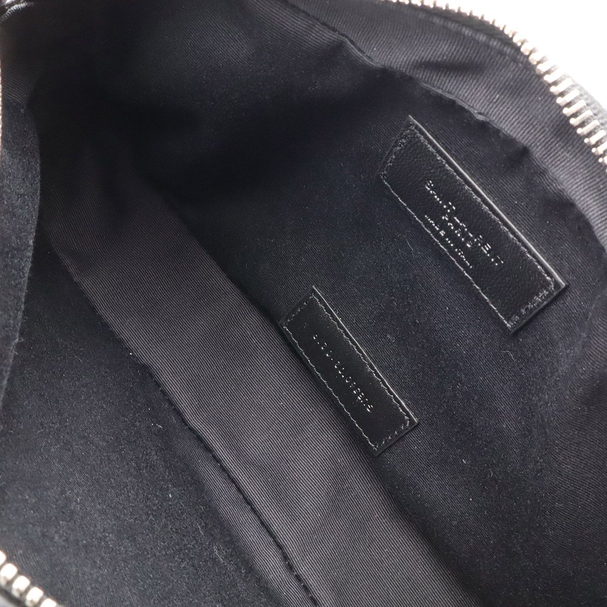 Saint Laurent Paris Exclusive Double Zip Clutch Grooming Case Leather Black — view 8