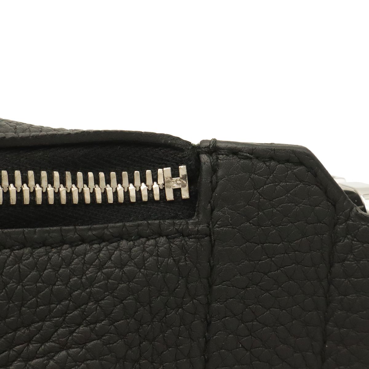 Hermes City Slide Cross PM Belt Bag Togo Leather Black Silver — view 6