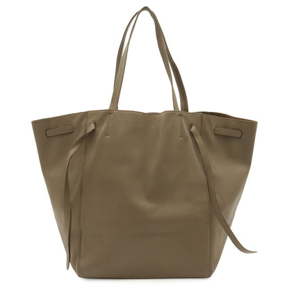 Celine Cabas Phantom Medium Belt Tote Shoulder Bag Leather Greige