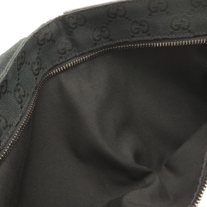 Gucci GG Canvas Belt Bag Waist Pouch Hip Bag Leather Black Silver — view 4