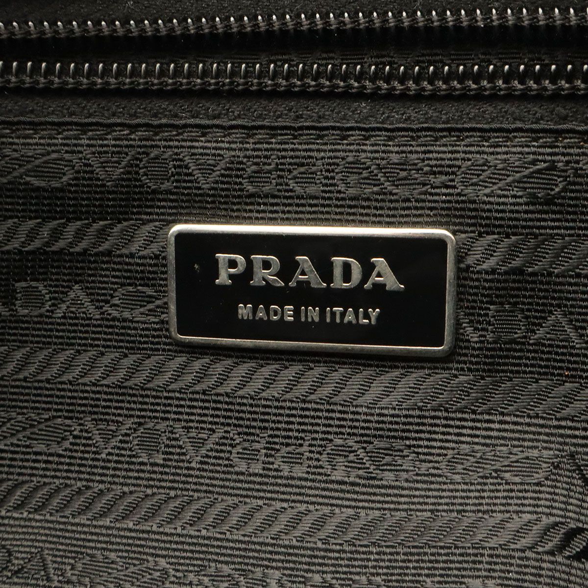 Prada Triangle Logo Shoulder Bag Pochette Crossbody Nylon Leather Nero Black — view 7