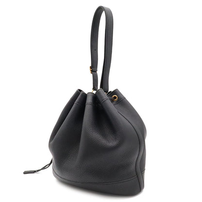 Hermes Market GM Shoulder Bag Drawstring Taurillon Clemence Leather Black Gold — view 2